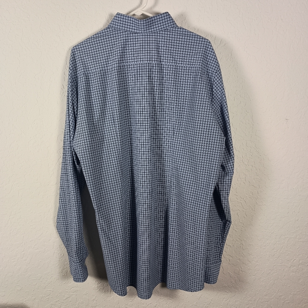 MIZZEN+MAIN Leeward Collection Mens L Blue Striped Button Down Shirt - Picture 3 of 9